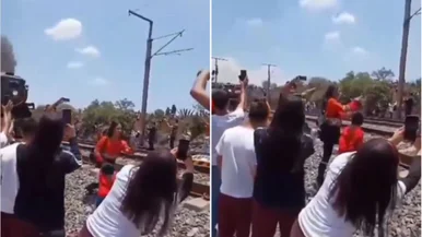 Mujer muere al intentar fotografiarse durante el paso de un tren en México