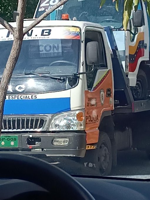 camión que transportó a María Corina Machado