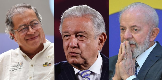 Presidentes de Brasil, Colombia y México