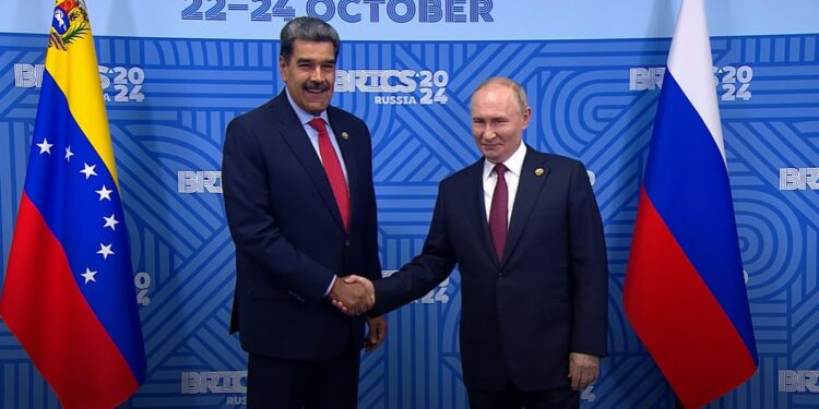 Maduro se reúne con Putin en el marco de la cumbre de los BRICS