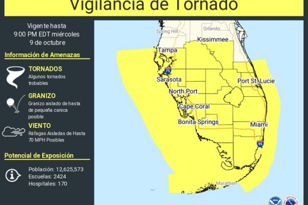 Alerta de tornado en Florida | Milton