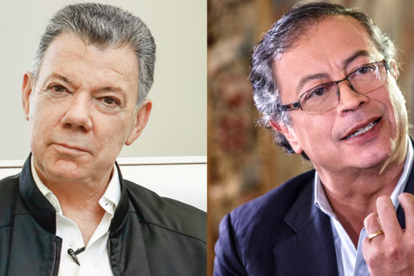 Juan Manuel Santos y Gustavo Petro