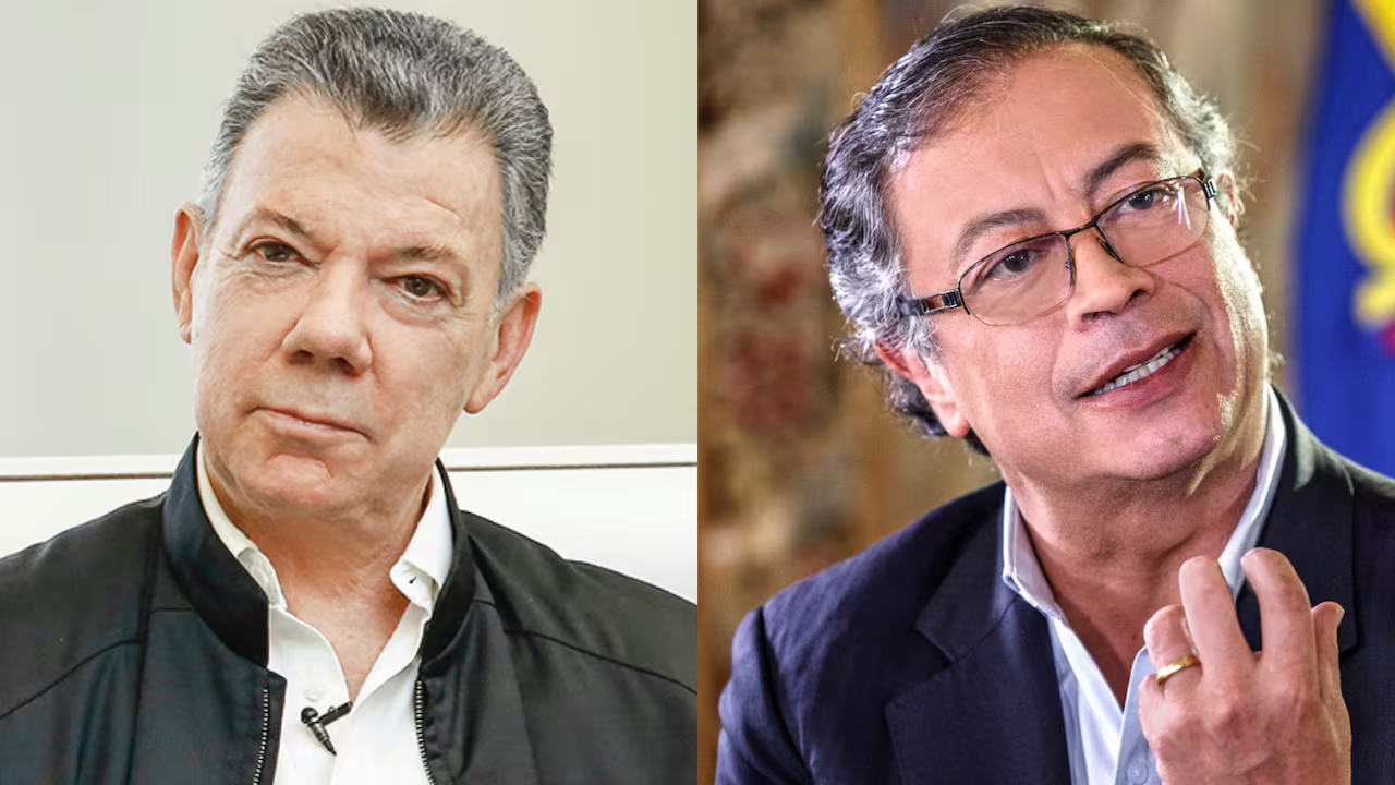 Juan Manuel Santos y Gustavo Petro