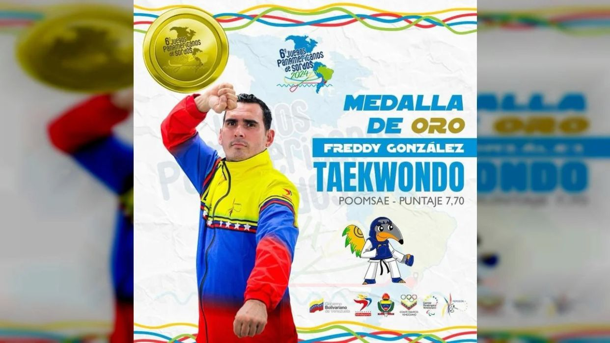 Freddy González gana oro en taekwondo Poomsae en Brasil