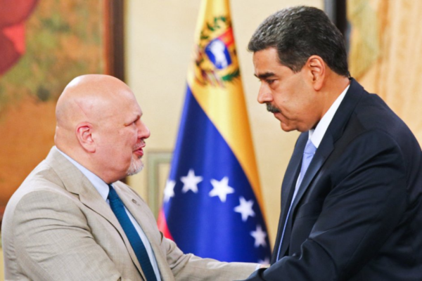 Fiscal de la CPI karim khan y nicolás maduro