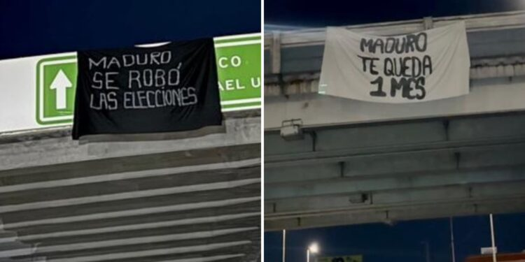 "Maduro te queda un mes": Con estas pancartas amaneció el Zulia este #10D