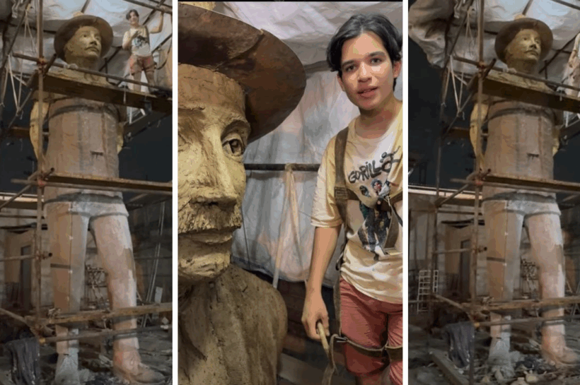 Joven venezolano prepara la escultura "más grande" de José Gregorio Hernández para rendir homenaje al médico de los pobres