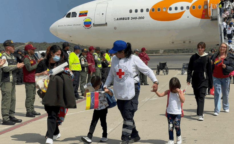 Venezuela recibe a 324 migrantes repatriados desde México como parte del Plan Vuelta a la Patria