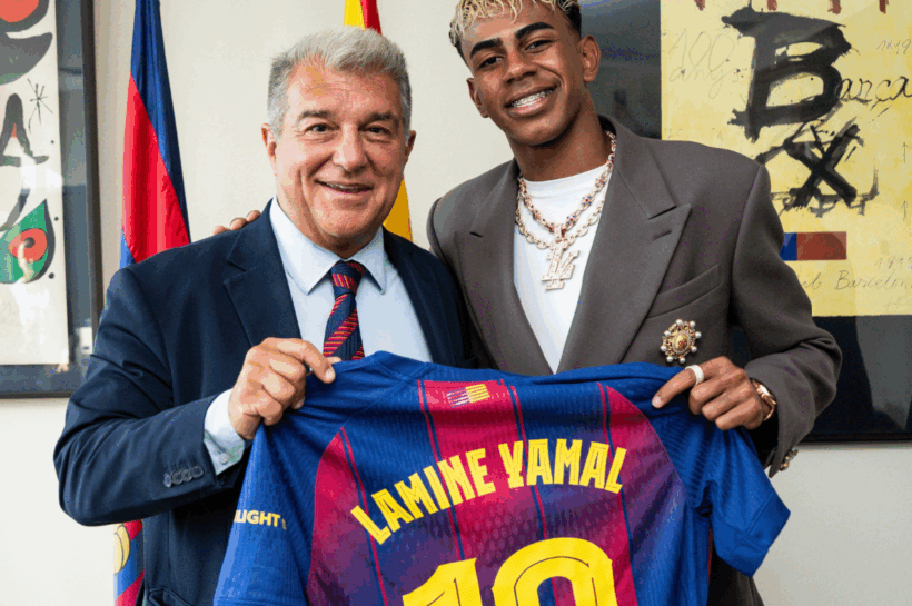 Lamine Yamal firma con el Barcelona hasta 2031 y hereda la legendaria camiseta '10'
